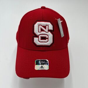 Adidas NC State Wolfpack Red Climalite Flexfit Baseball Cap S M